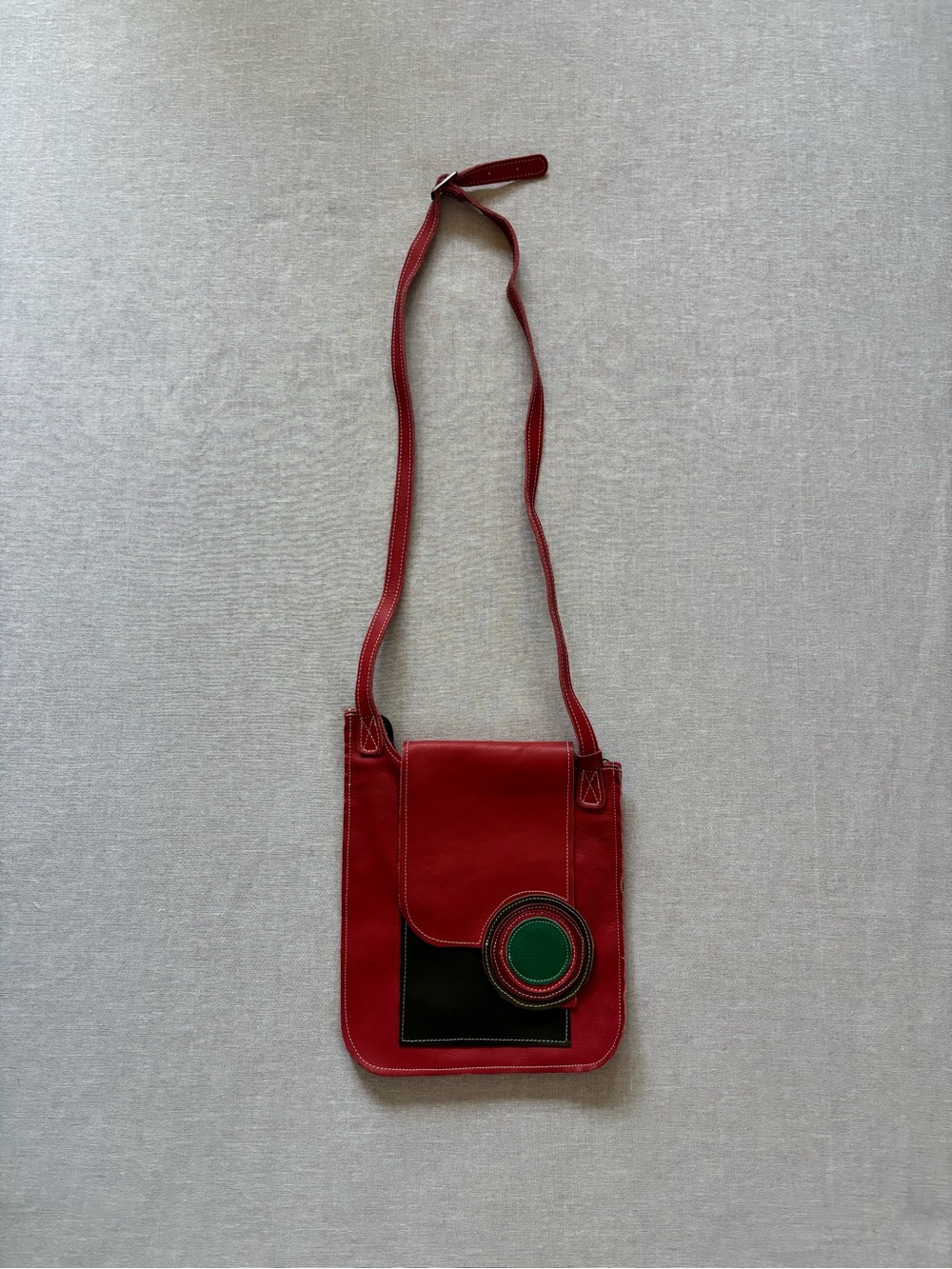 Kolash red leather crossbody purse. - Picture 6 of 13
